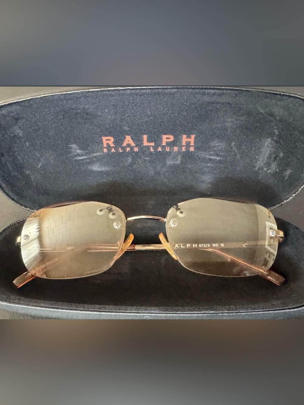 Vintage Ralph by Ralph Lauren 973/S Sunglasses with original black shell case
